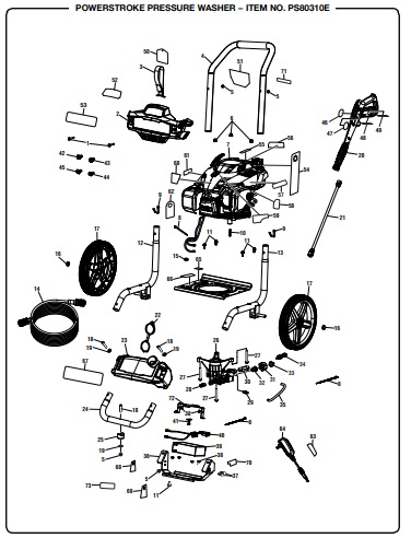 power stroke subaru pressure washer parts